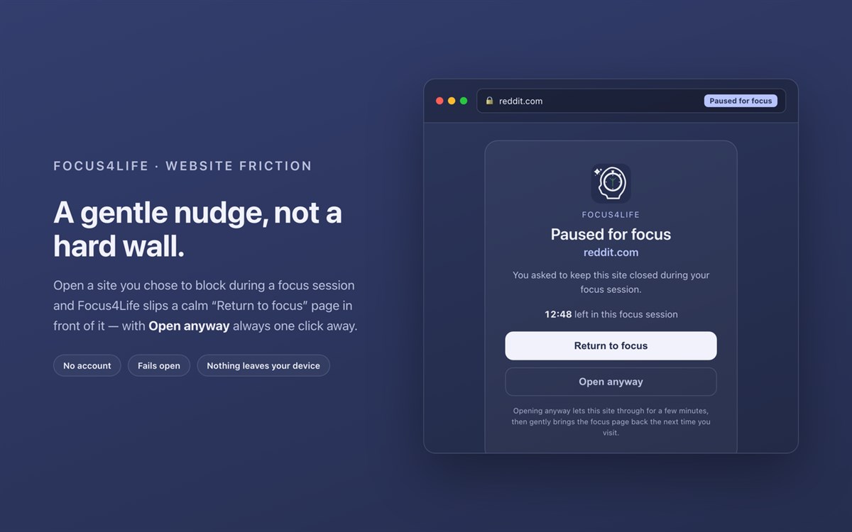 Focus4Life — Website Friction