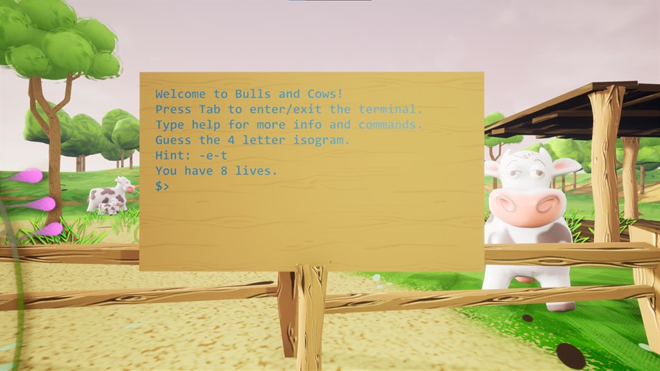 Bulls & Cows - A Word Guessing Game (Windows) By: Surya K