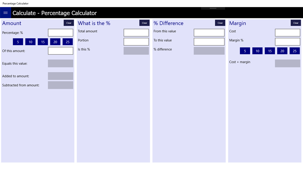 Amount on sale percentage calculator