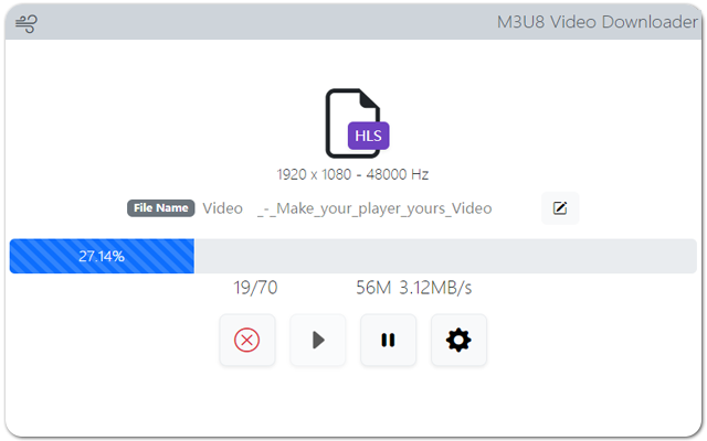 FetchV - Video Downloader for m3u8 & hls