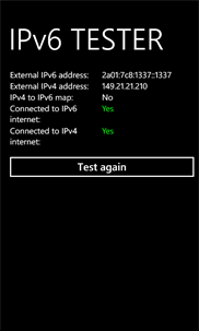 IPv6 Tester screenshot 1