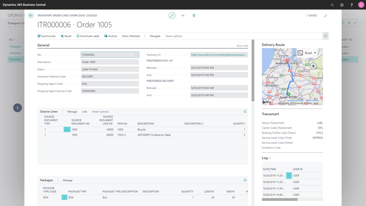 Snapshot 4 of nShift - Transsmart with ShipIT 365
