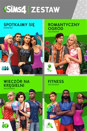 The Sims™ 4 Back to School – Zestaw: Spotkajmy się, Romantyczny ogród Akcesoria, Wieczór na kręgielni Akcesoria, Fitness Akcesoria