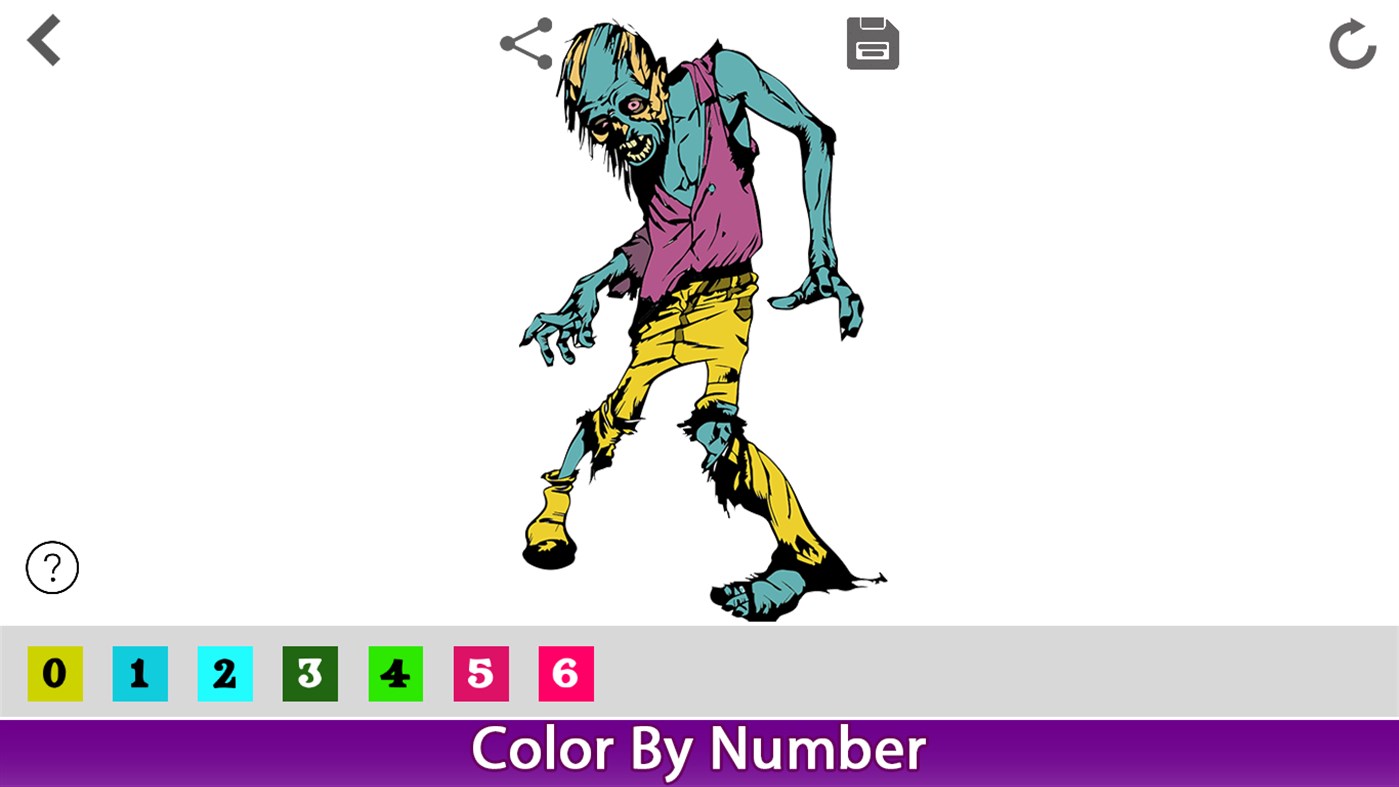 Download Zombie Color By Number Horror Coloring Book By Vector Labs Games Windows Apps Appagg