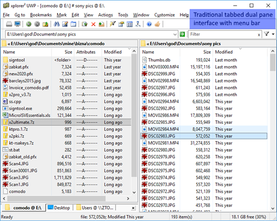 xplorer² lite - desktop file manager screenshot 2