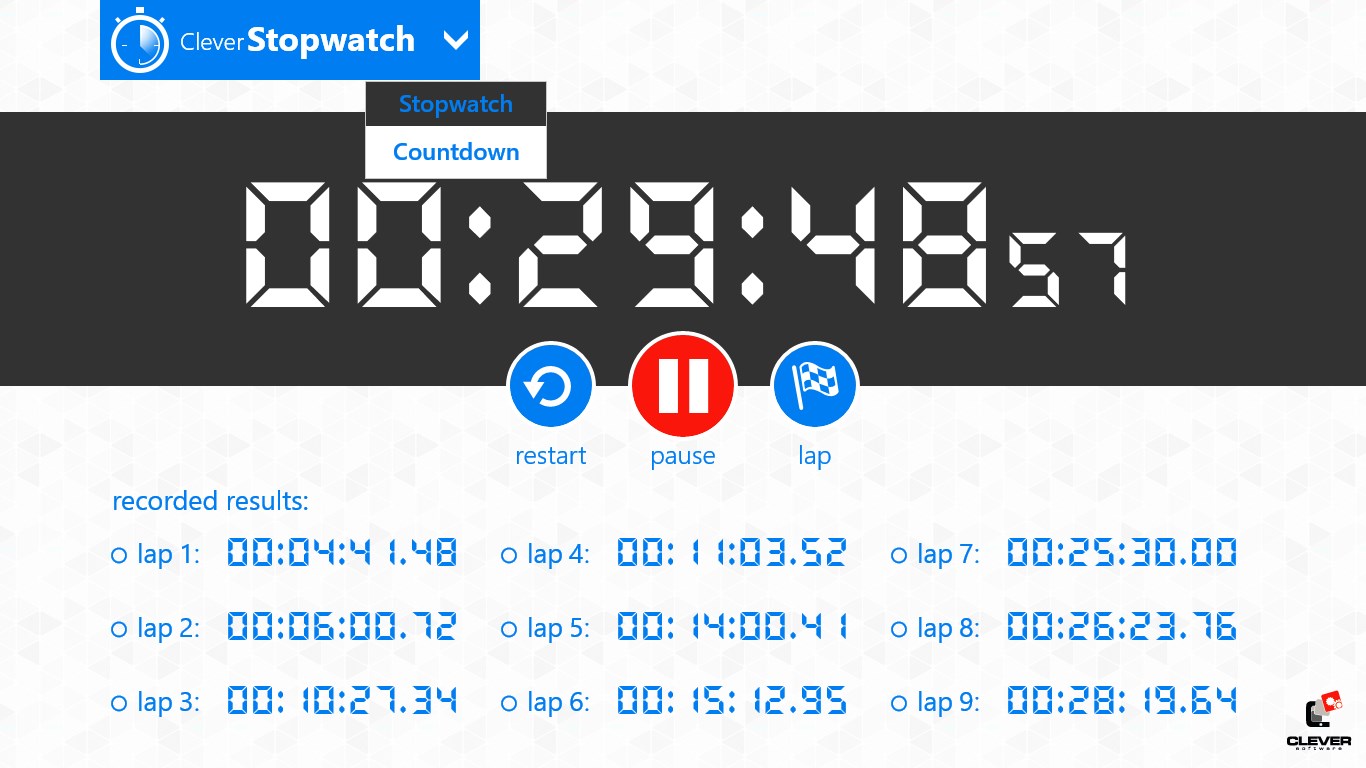 Clever Stopwatch for Windows 10