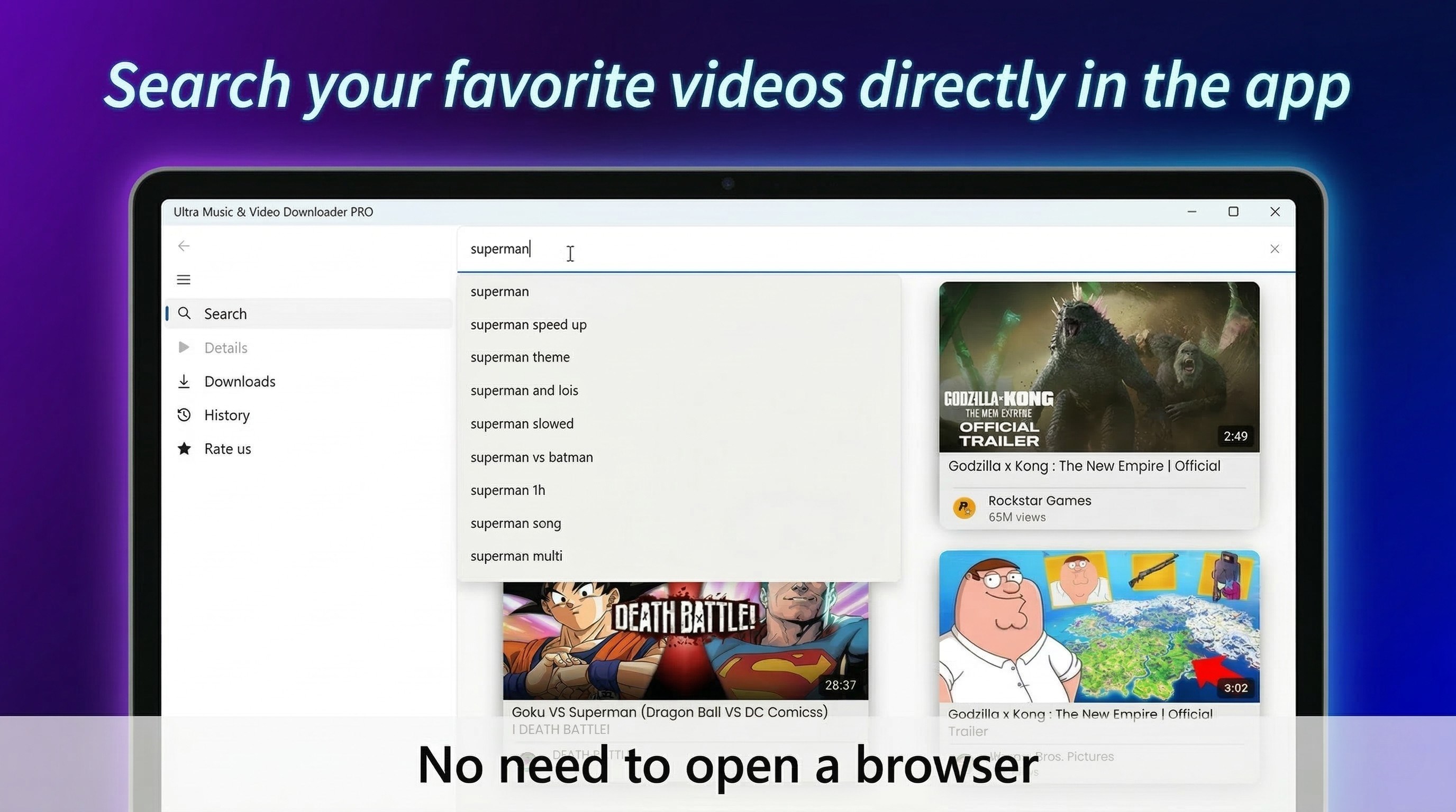 Ultra Music & Video Downloader PRO screenshot