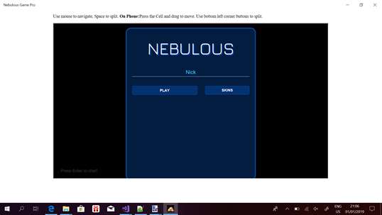 Nebulous Game Pro screenshot 1