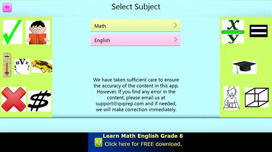 QVprep Lite Math English Grade 5 screenshot 2