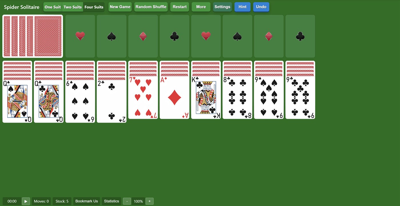 #1. Spider Solitaire Four Suits Solitairex (Windows) 由: Solitairen