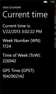 GNSS_Calendar screenshot 1