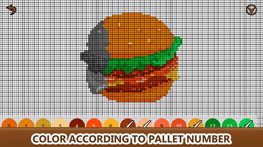 Food Color by Number: Pixel Art, Sandbox Coloring screenshot 1