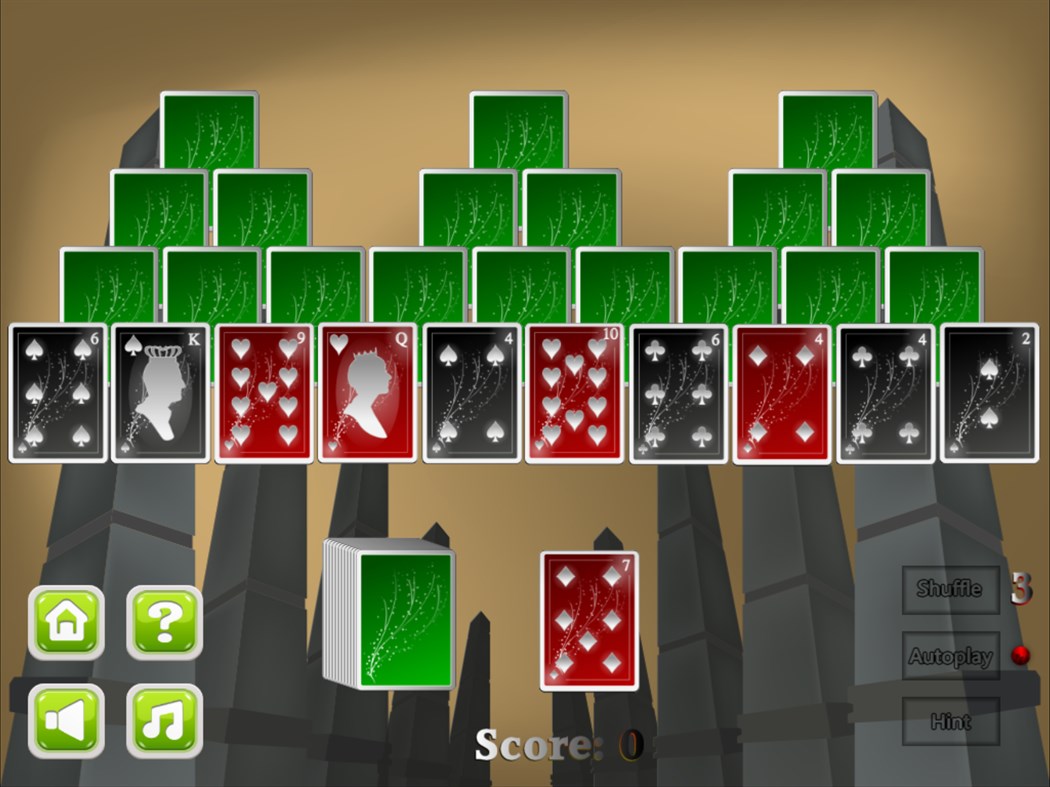 #5. TriPeaks Solitaire card game (Windows) By: Delightly Creative