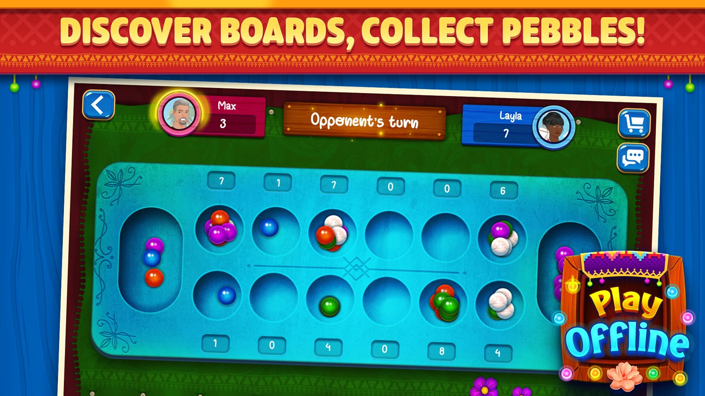 #3. Mancala: Family Board Game (Windows) 由: Card Guru Game Studio