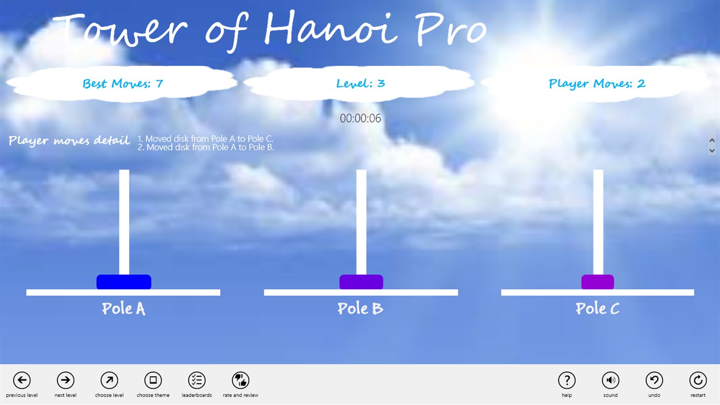 #9. Tower of Hanoi Pro (Windows) 来自: Yogaraj S