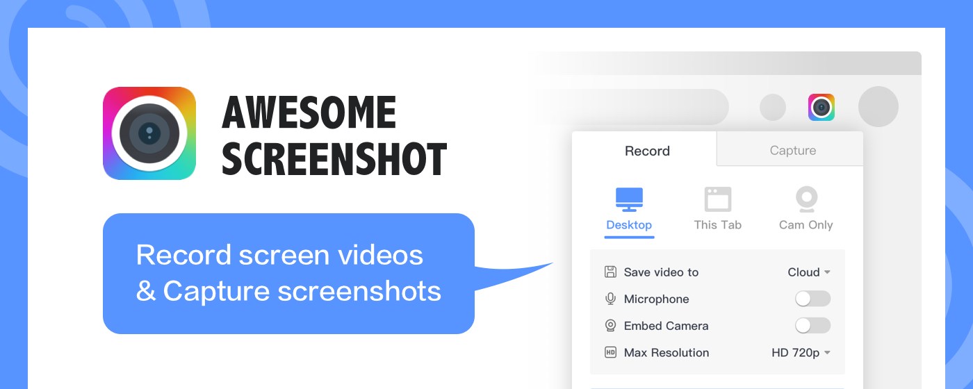 Awesome Screenshot and Screen Recorder marquee promo image