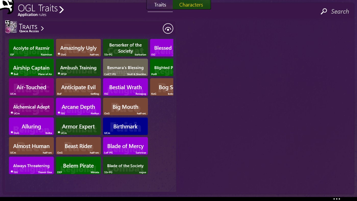 #2. OGL Trait Browser (Windows) Bởi: Merlin's Workshop