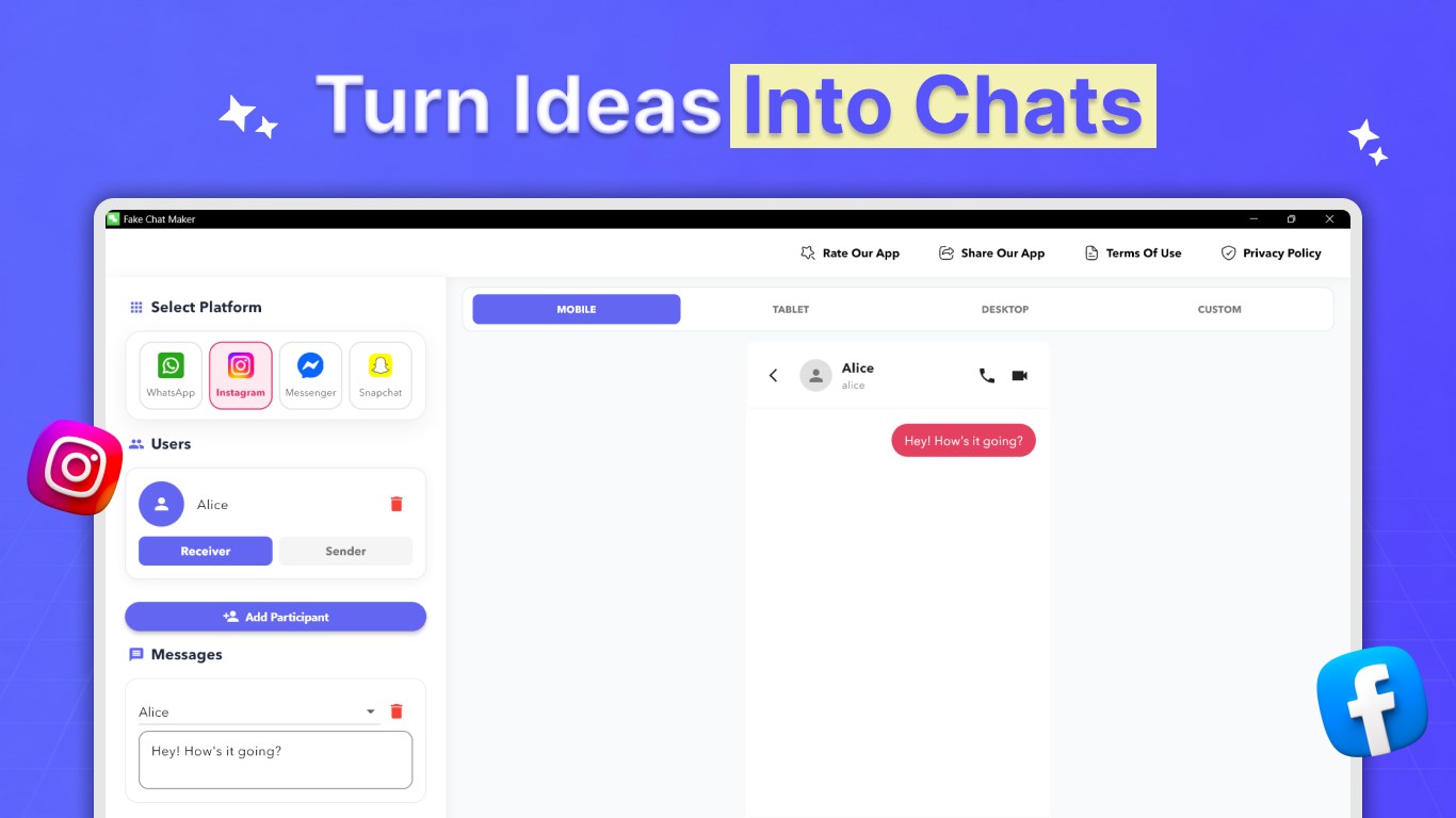 Fake Chat Story Maker – Prank Messages & Chats screenshot