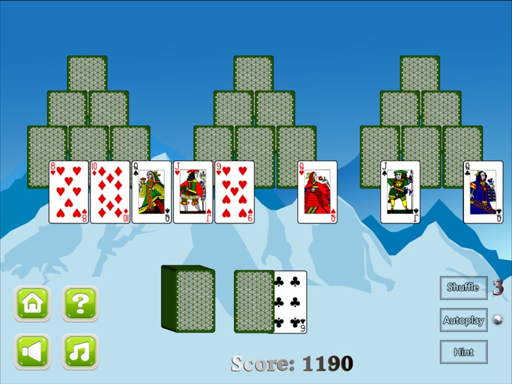 #1. TriPeaks Solitaire card game (Windows) By: Delightly Creative