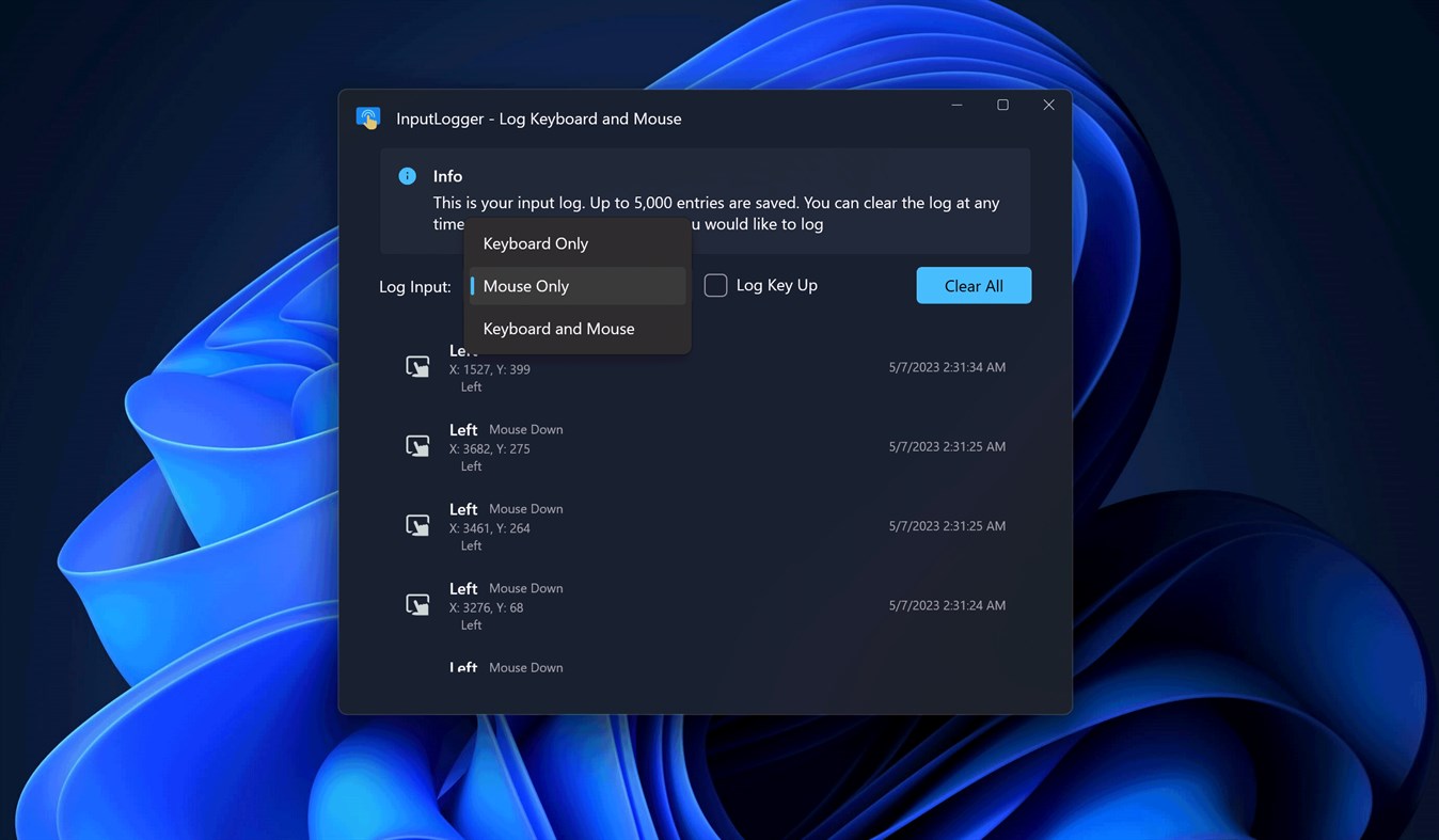 #2. Input Logger - Log Keyboard and Mouse (Windows) بواسطة: Evlar