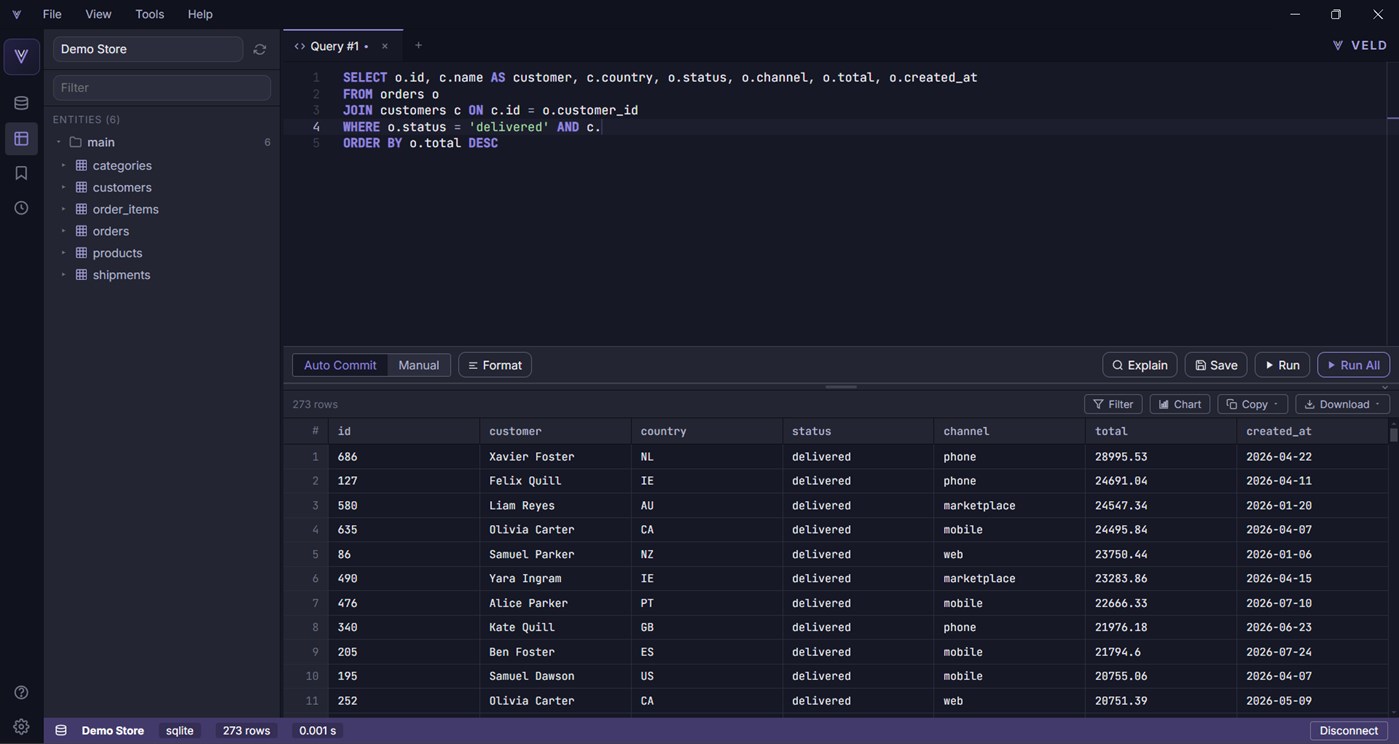 #1. Veld SQL (Windows) Με: Nexorya