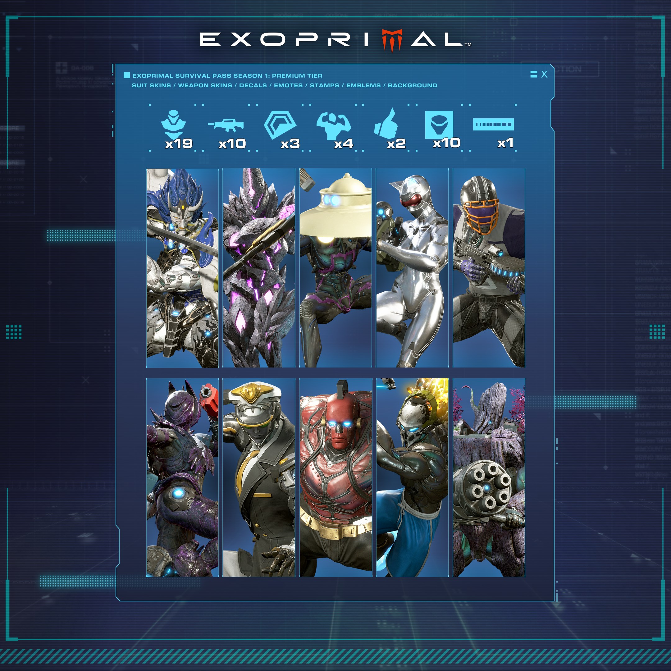 Exoprimal Survival Pass 1. Sezon: Premium Kategori