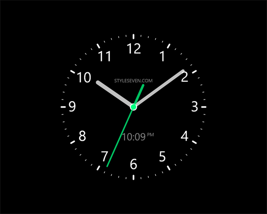 Analog Clock W-7 screenshot 2