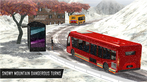 Snow Mountain Bus Driver - City Winter Driving Fun Screenshots 1