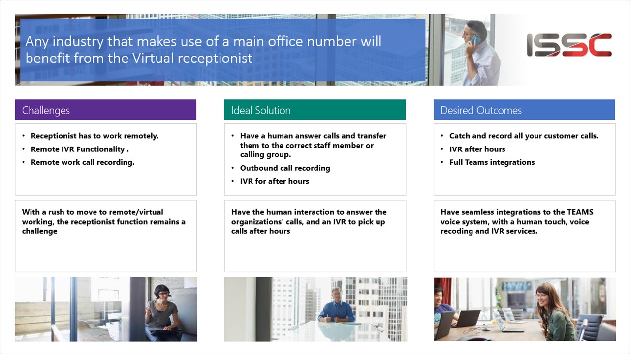 Snapshot 1 of Microsoft Teams Virtual Receptionist: 10-Hr imp