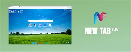 New Tab - Custom startup page with dark theme marquee promo image