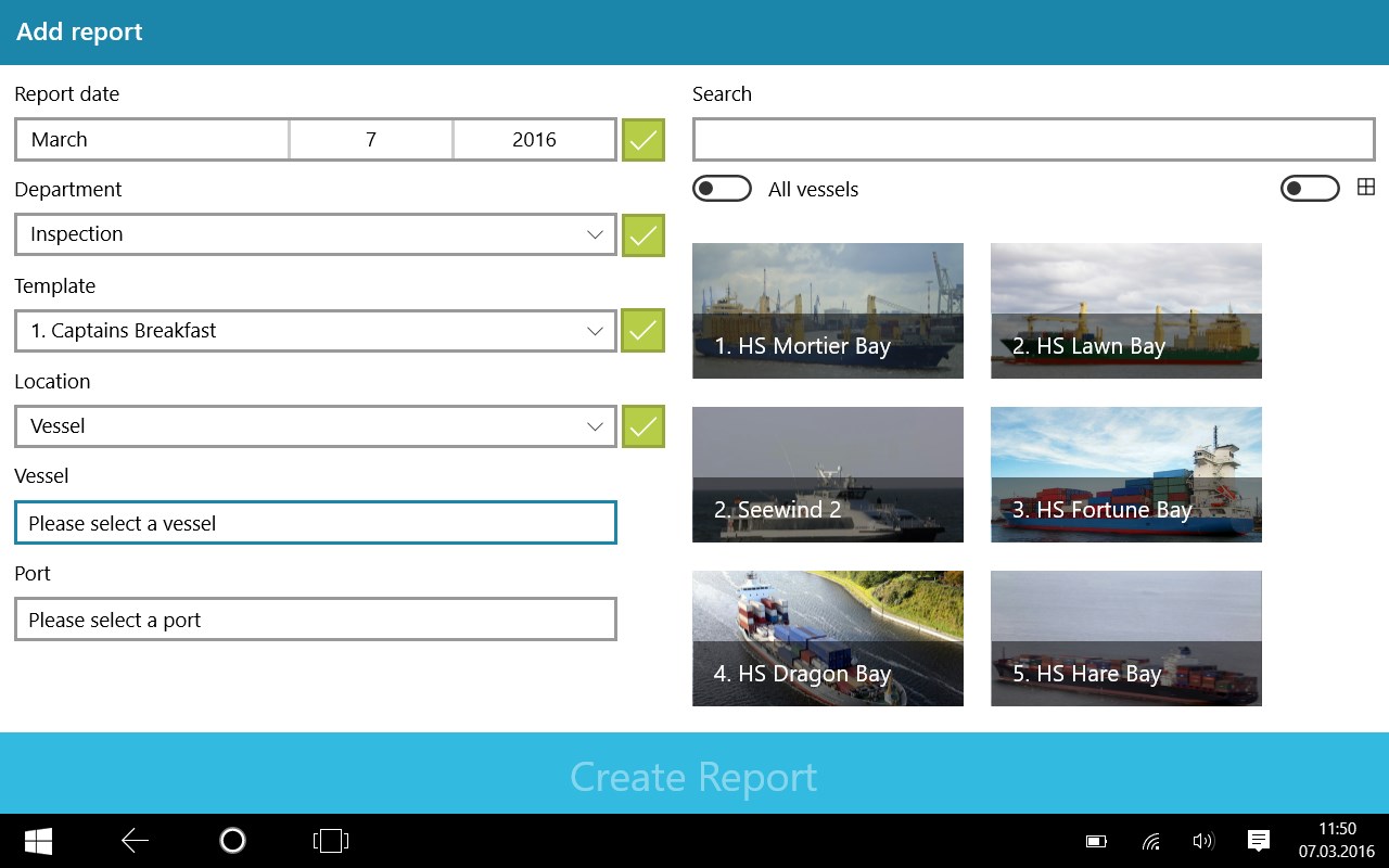 CFM Inspection Report screenshot