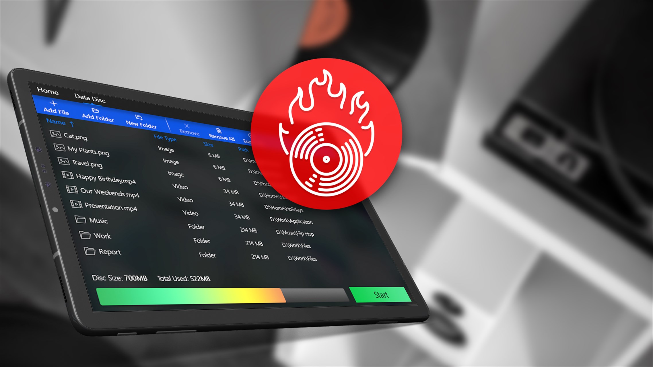 DVD CD Blu-Ray Burner - Windows に無料でダウンロードして