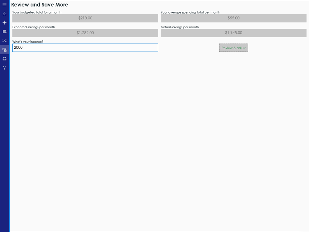 #7. Spendometer (Windows) Podle: Arun JAMES