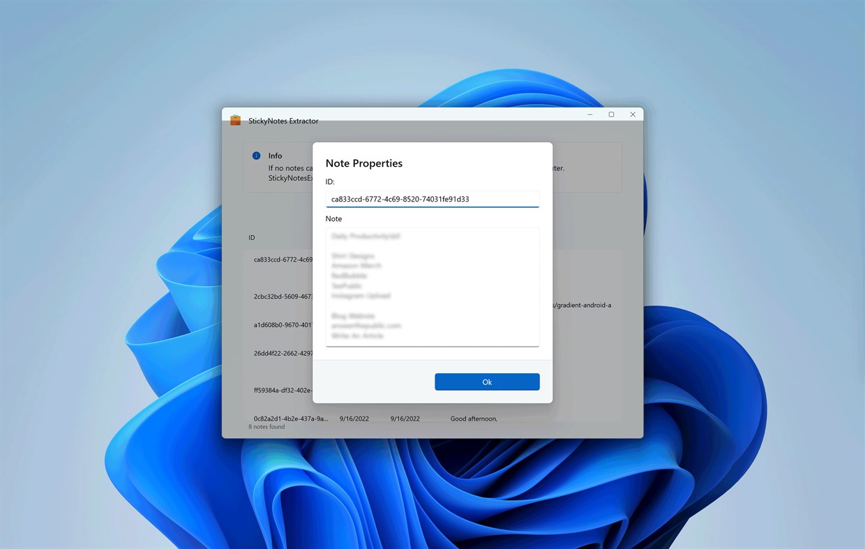 #2. StickyNotes Extractor Tool (Windows) By: Evlar