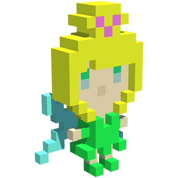 Fairy 3D Color by Number - Voxel Coloring Book