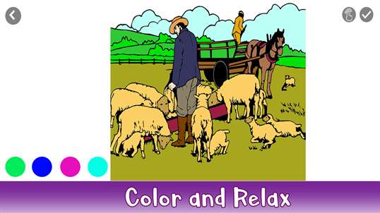 Country Farm Color By Number: Anti Stress Nature Coloring Book screenshot 5
