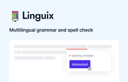 Grammar Checker and Text Rewriter — Linguix small promo image