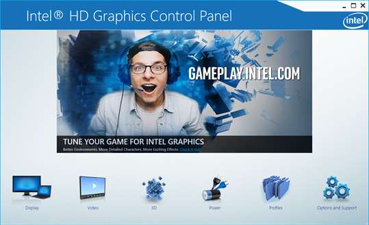 Intel® Graphics Control Panel screenshot 1