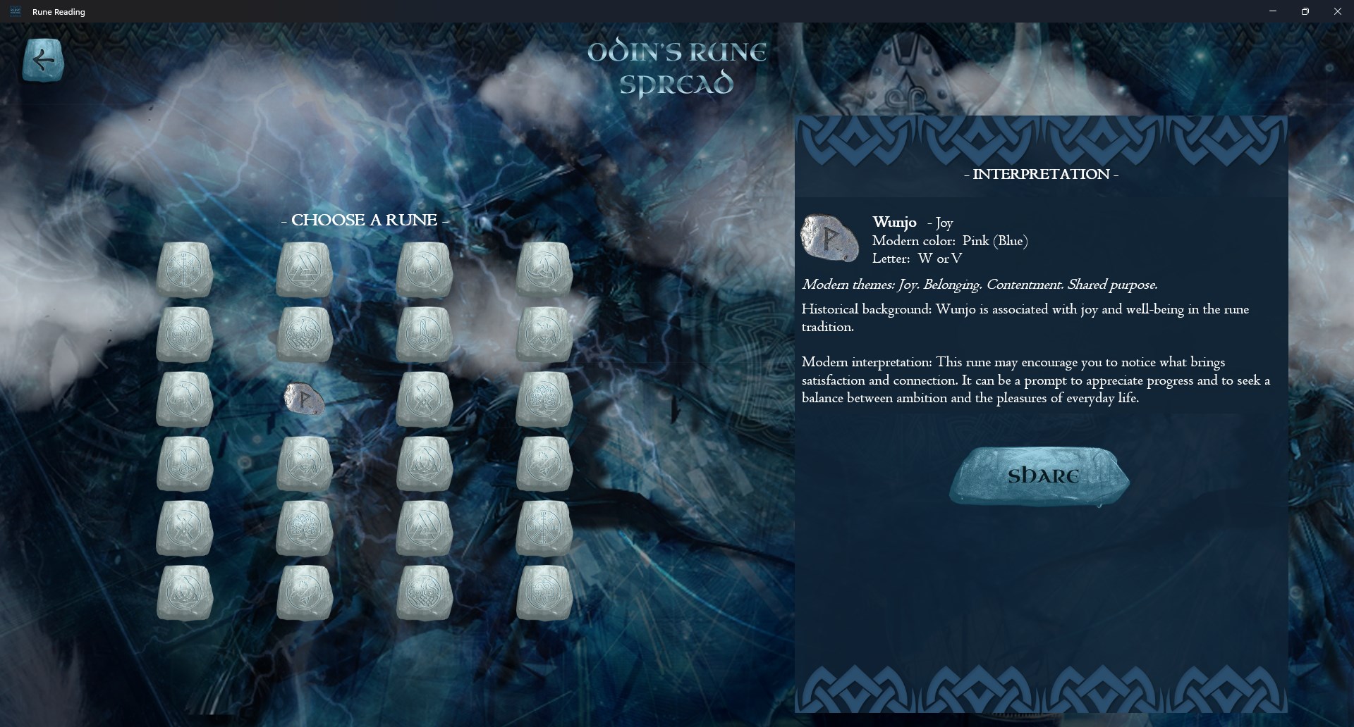 Rune Reading screenshot