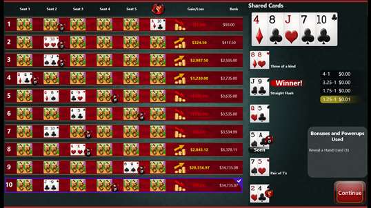 White Hat Holdem Poker screenshot 5