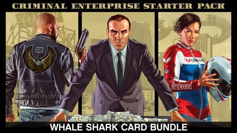 Pakke med Criminal Enterprise Starter Pack og Whale Shark-kort