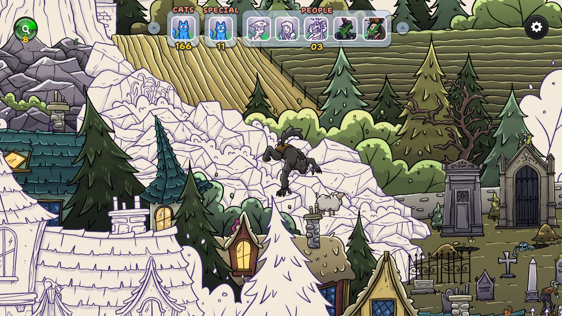 Hidden Cats in Spooky Village — скриншот 13