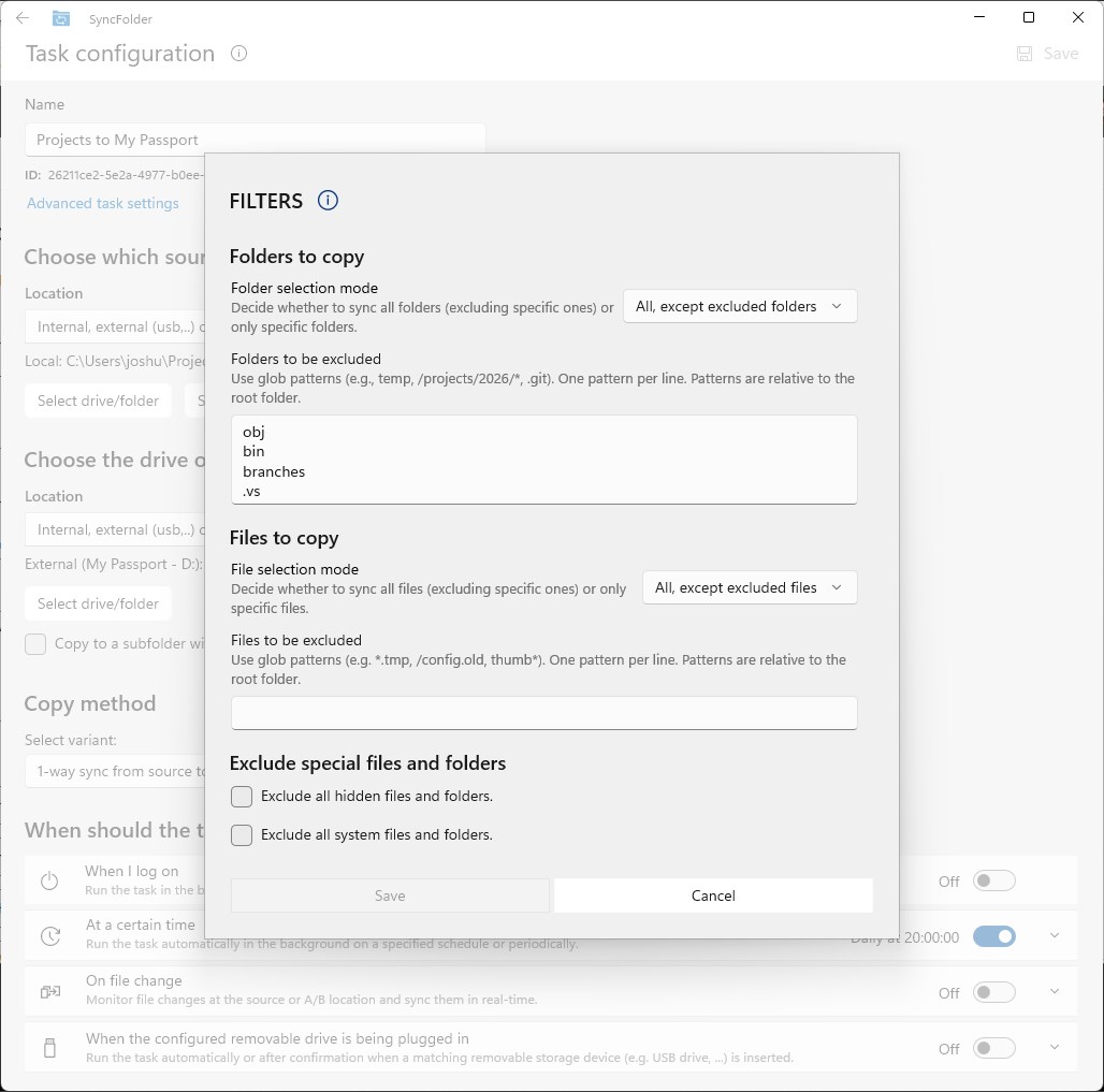 SyncFolder screenshot