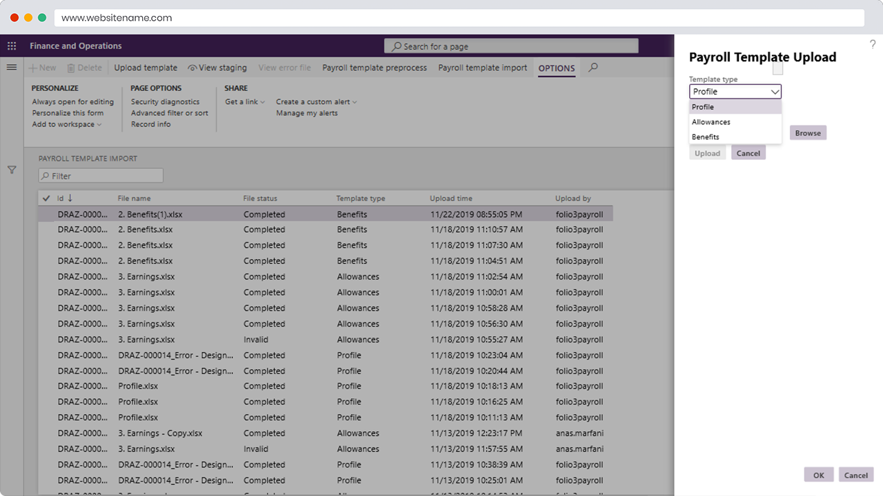 Snapshot 1 of FastTrack Payroll Solution for Fin & Ops