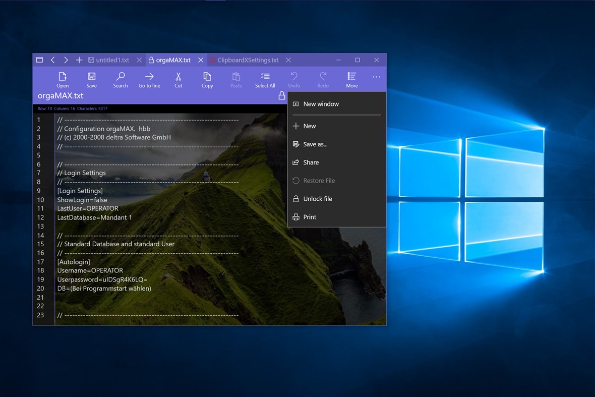 #4. NotepadX (Windows) Av: Sönke Köhn