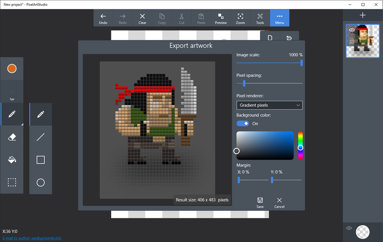 #2. Pix2d - Pixel Art Studio (Windows) di: Gritsenko
