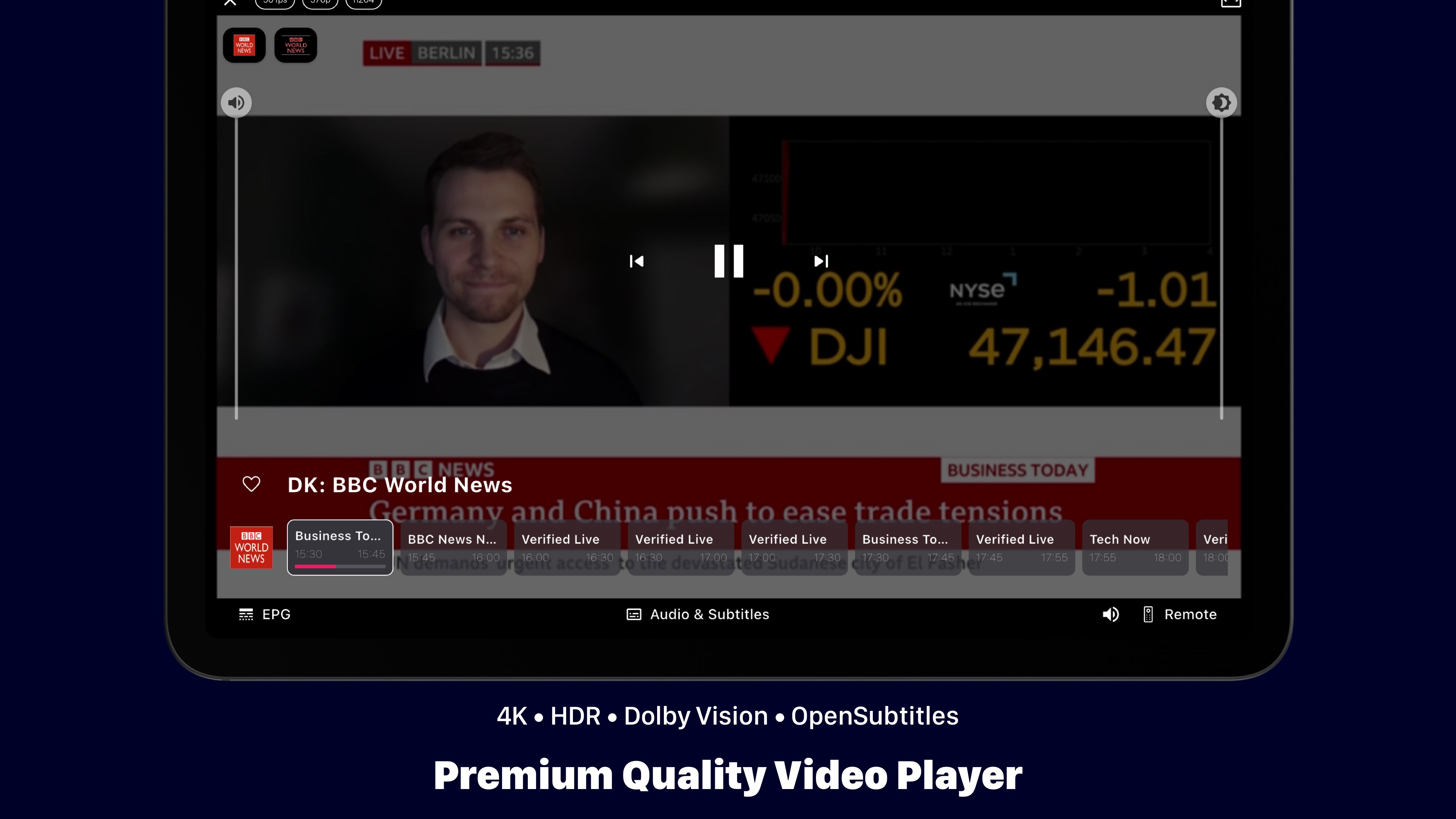 IPTV One — M3U and Xtream Codes playlist import on Windows
