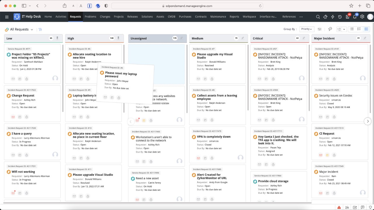Snapshot 2 of ServiceDesk Plus Cloud