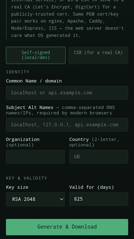 #3. DevCerts (Windows) Göre: @TMHP.com