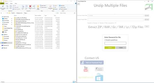 Unzip Multiple Files (Trial) screenshot 1